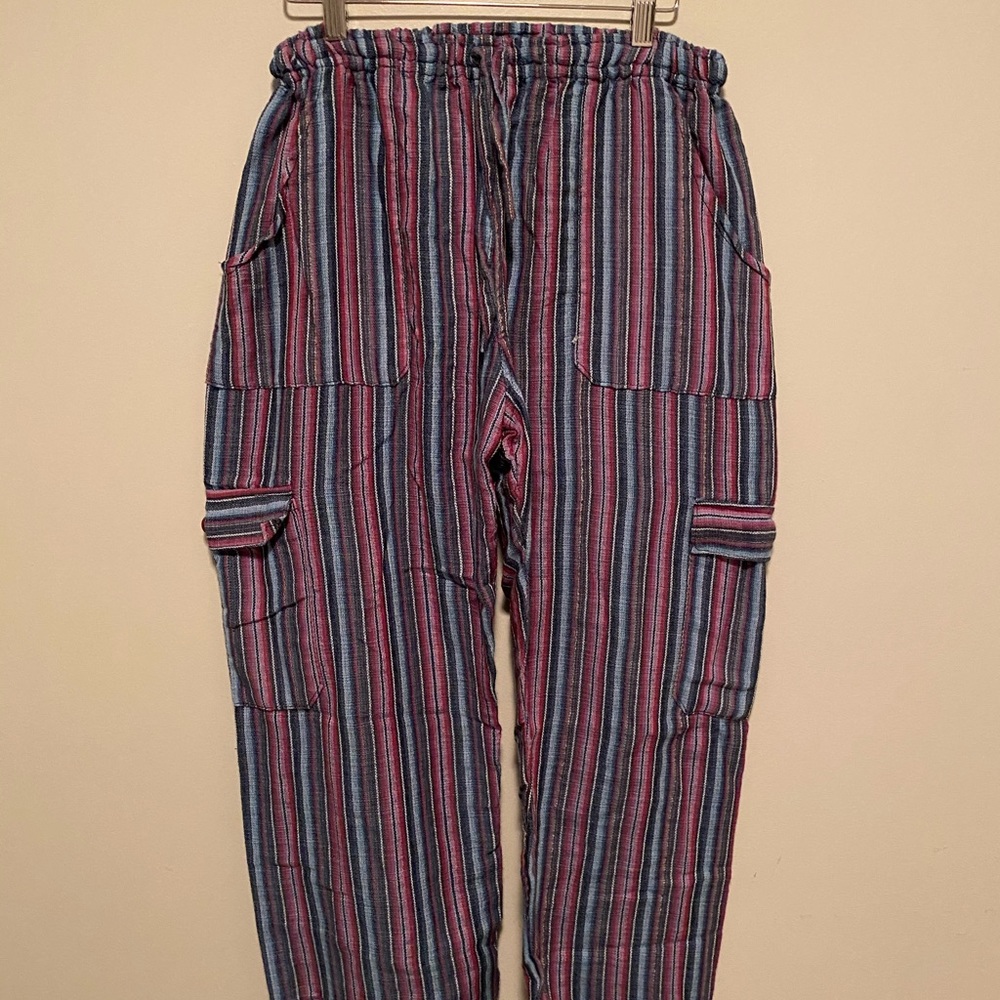 Purple and Blue striped pants from ecuador